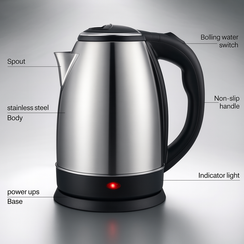 Premium Stainless Steel Electric Kettle – Perfect for Tea & Coffee