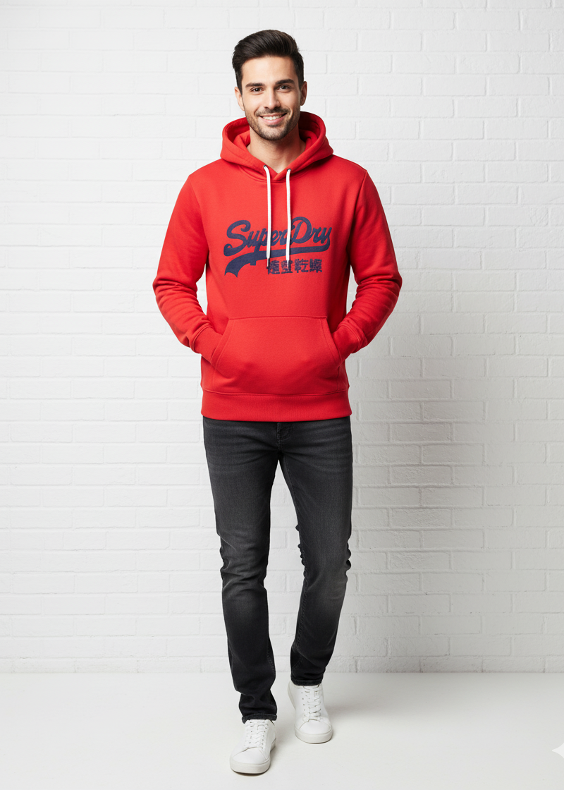 Hoodie for Men & Women – Unisex Printed Hoodie (Red, S)