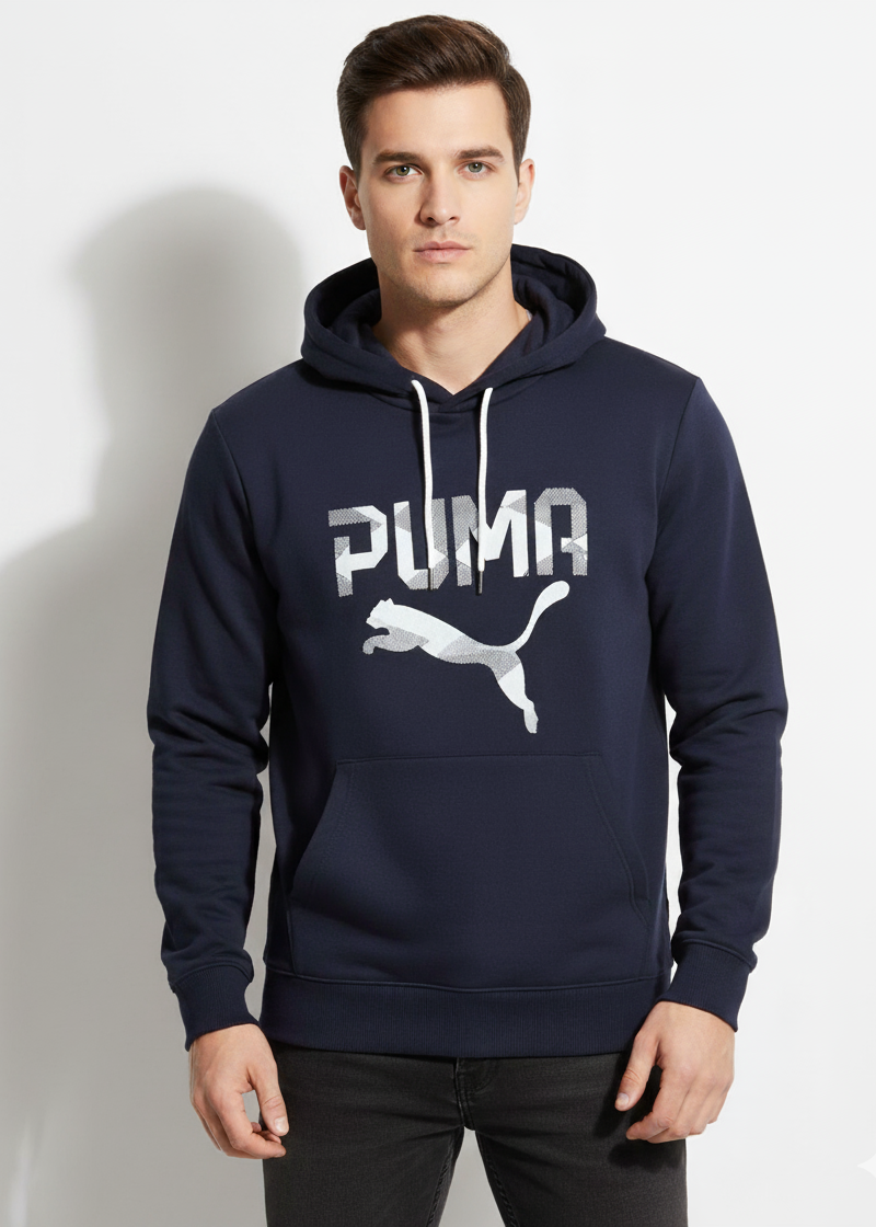 Hoodie for Men & Women – Unisex Printed Hoodie (Blue, S)