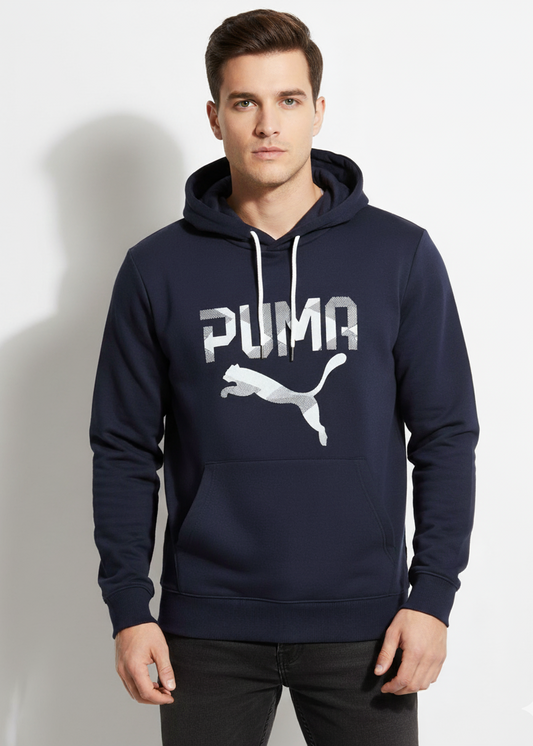 Hoodie for Men & Women – Unisex Printed Hoodie (Blue, S)