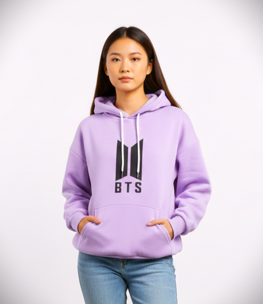 Classic Stylish BTS Printed Hoodie for Women/Girls
